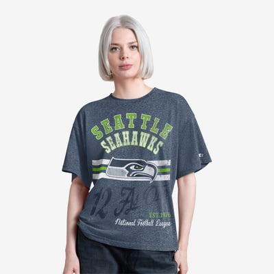  Seattle Seahawks Starter Women's Jump Shot T-Shirt - Blue