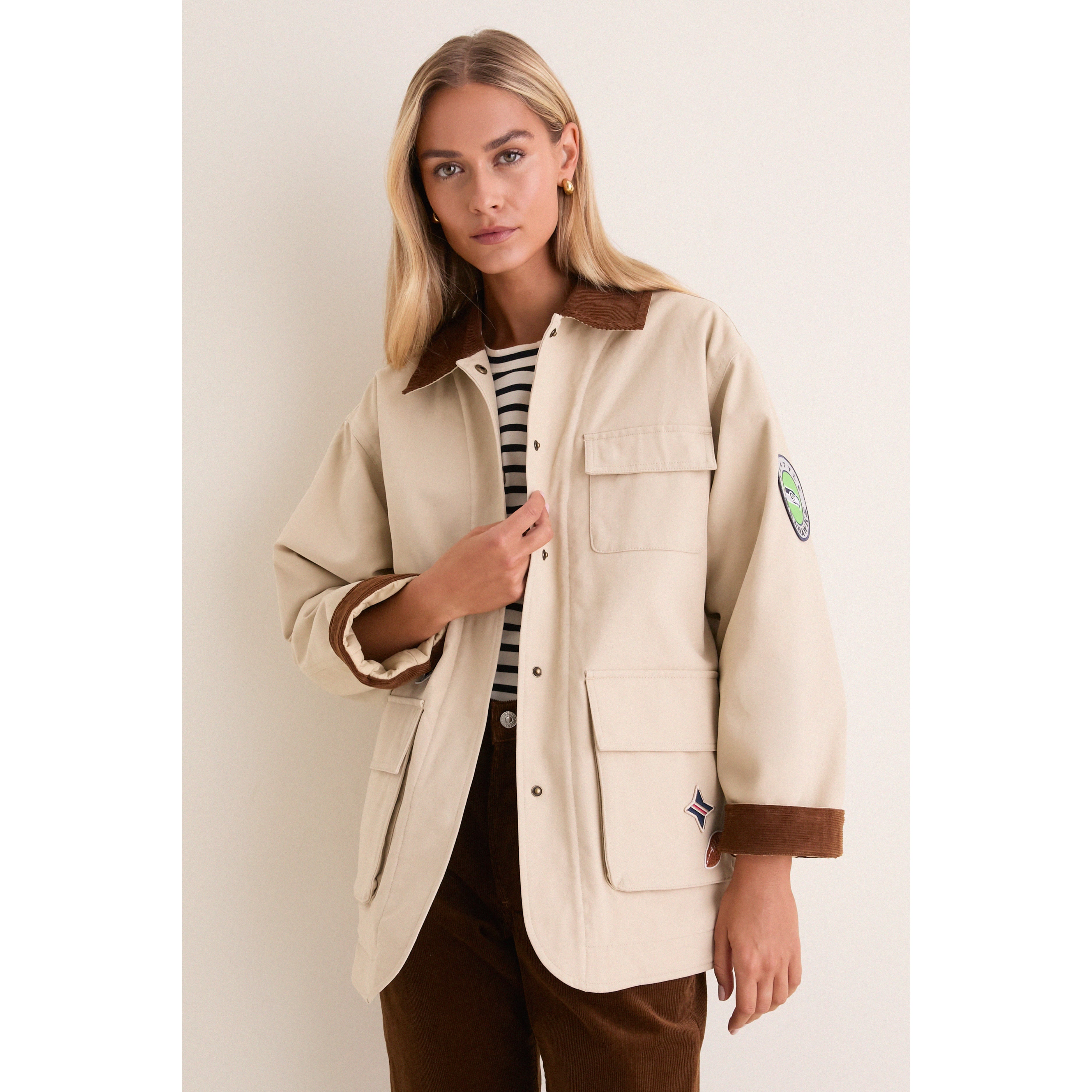 Women's Tuckernuck Stone Seattle Seahawks Full-Snap Barn Jacket