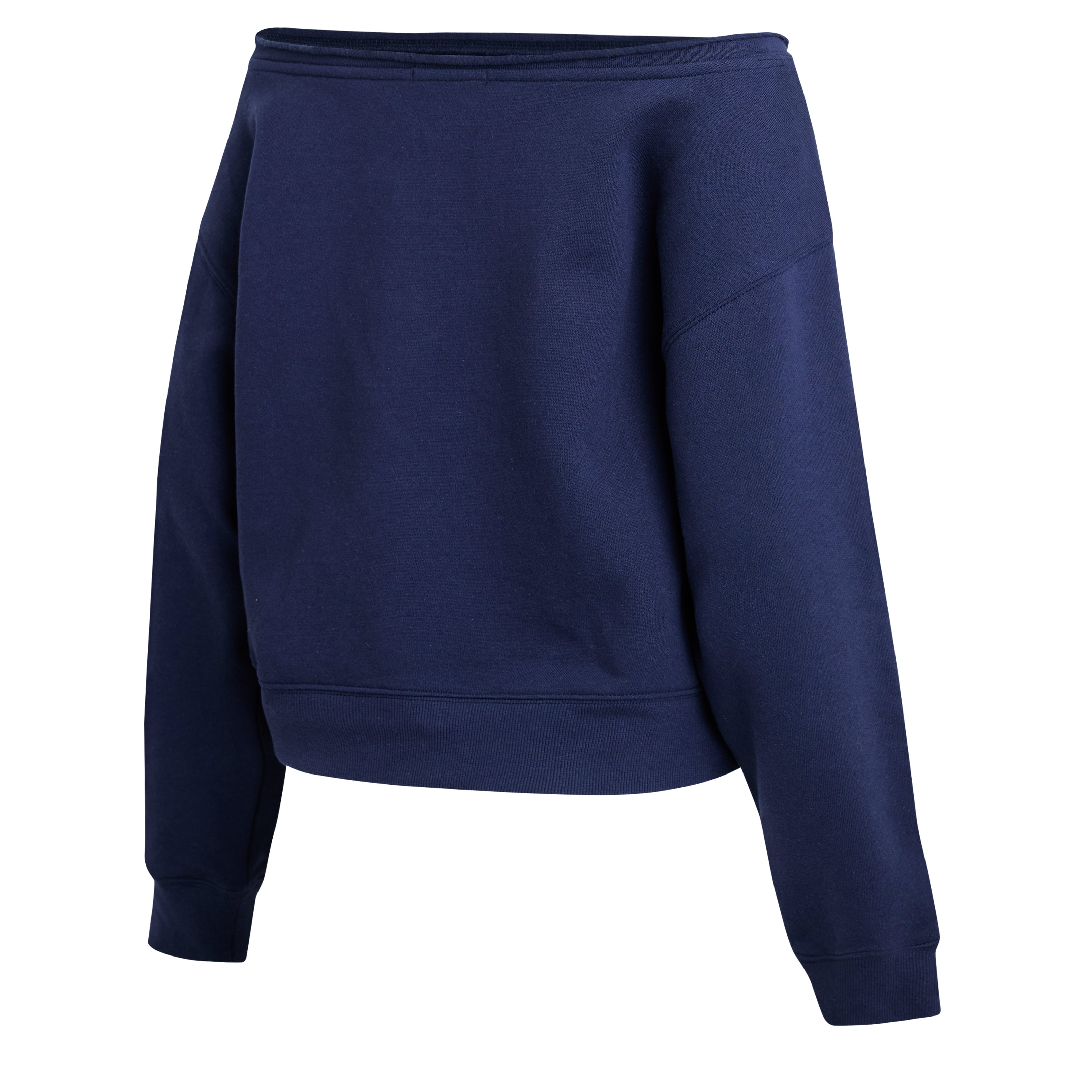 Women's WEAR by Erin Andrews College Navy Seattle Seahawks Off-the-Shoulder Sweatshirt