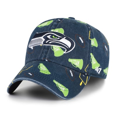  Seattle Seahawks '47 Youth Stomping Ground Clean Up Adjustable Hat - College Navy