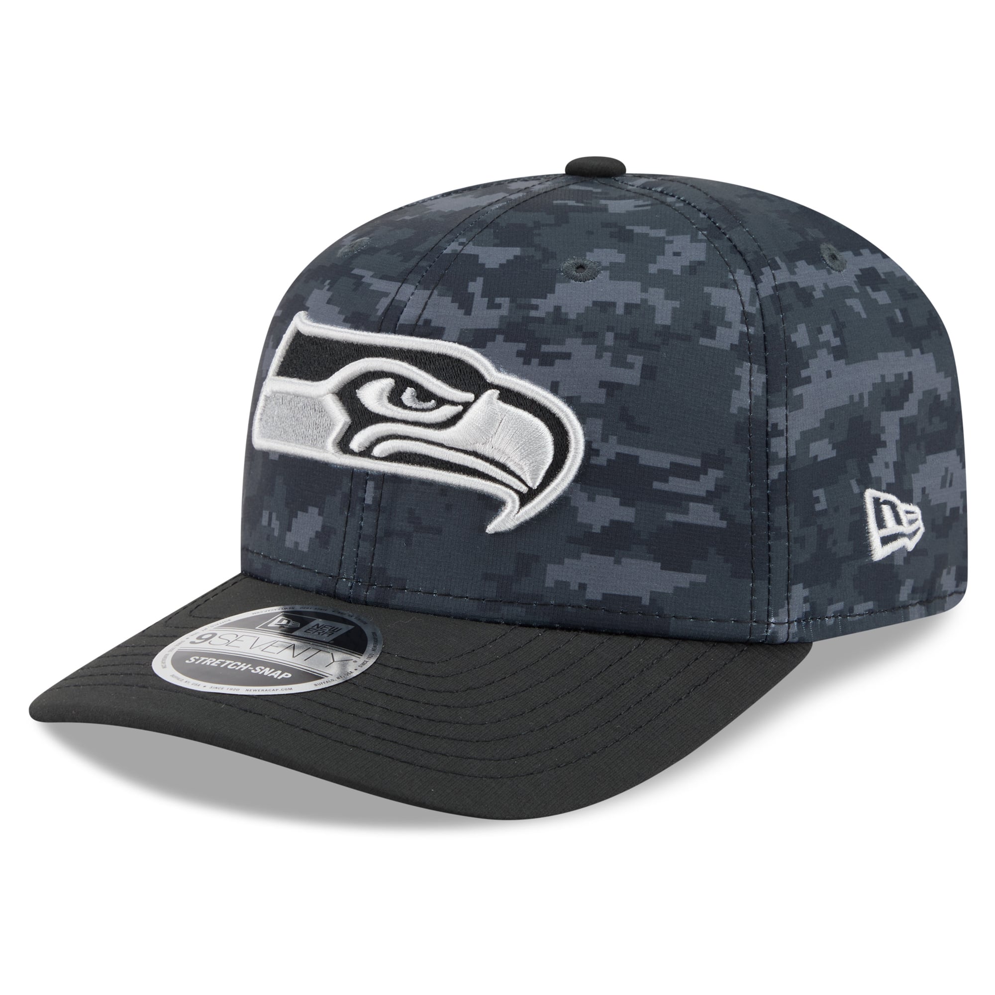 Casquette ajustable New Era noire Seattle Seahawks 2026 Salute To Service 9SEVENTY pour jeunes
