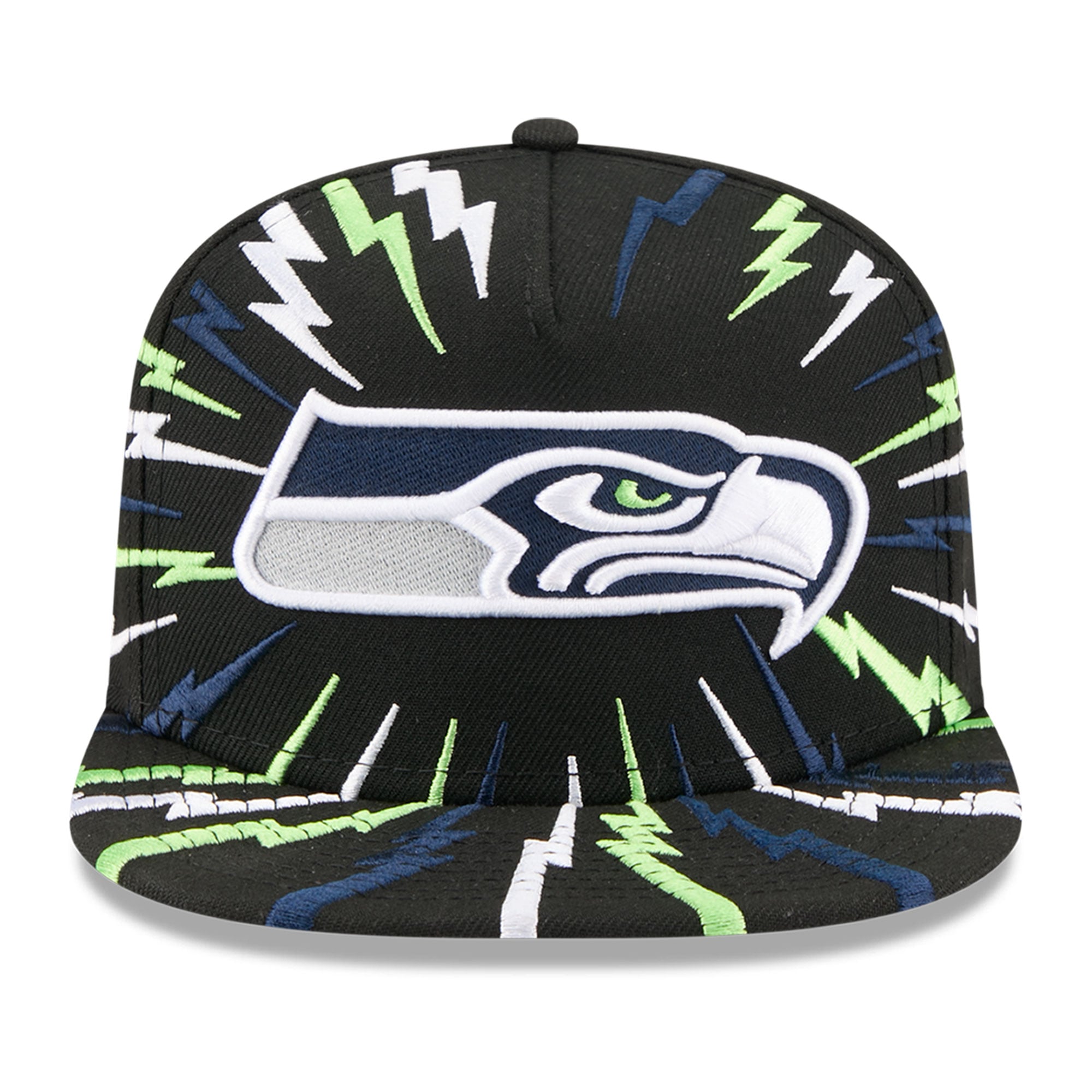 Casquette snapback New Era 9FIFTY Bolt A-Frame noire Seattle Seahawks pour jeunes
