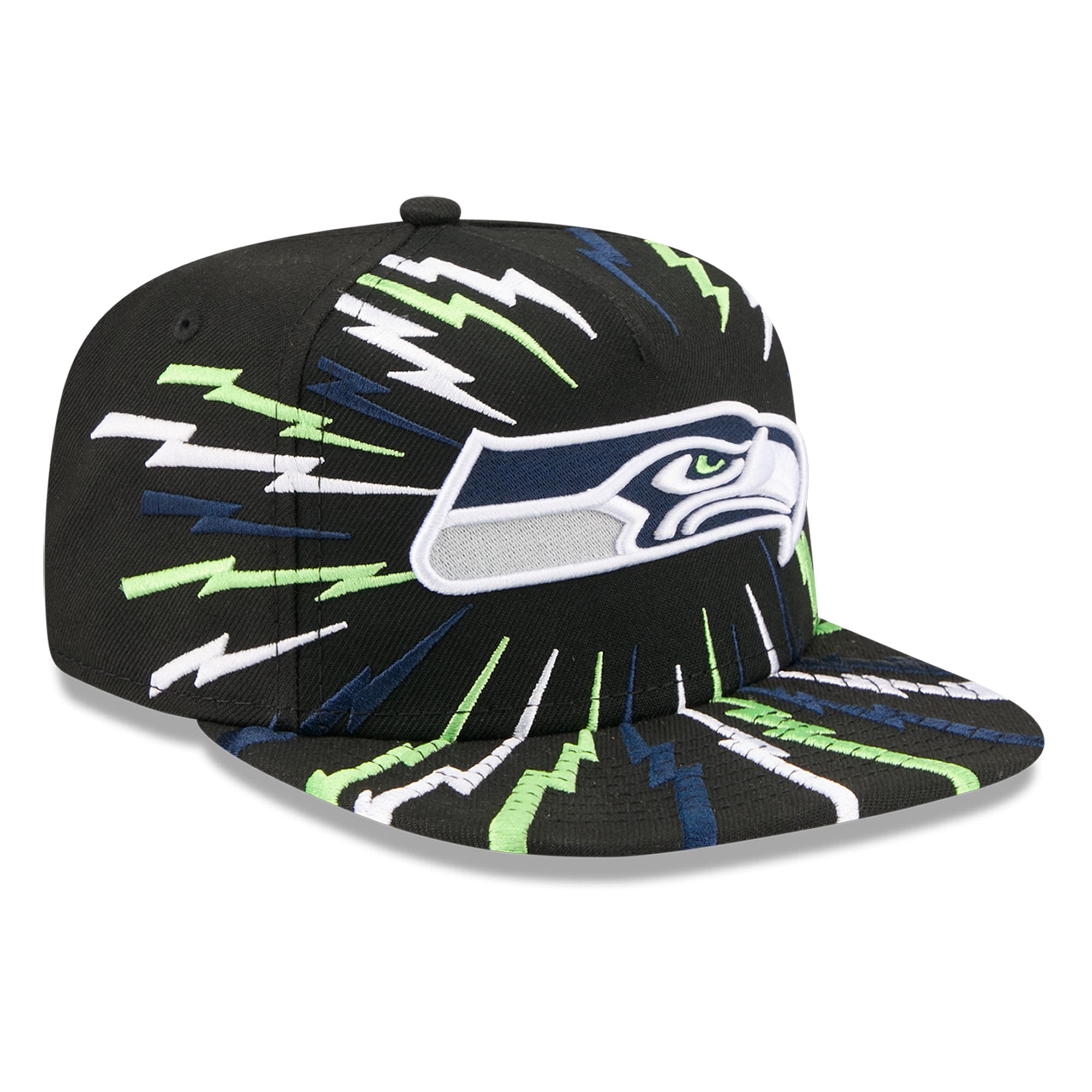 Casquette snapback New Era 9FIFTY Bolt A-Frame noire Seattle Seahawks pour jeunes