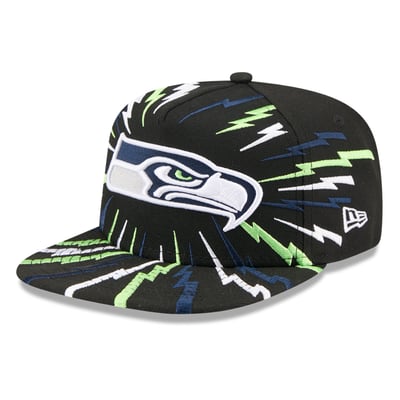 Seattle Seahawks New Era Youth Bolt A-Frame 9FIFTY Snapback Hat - Black