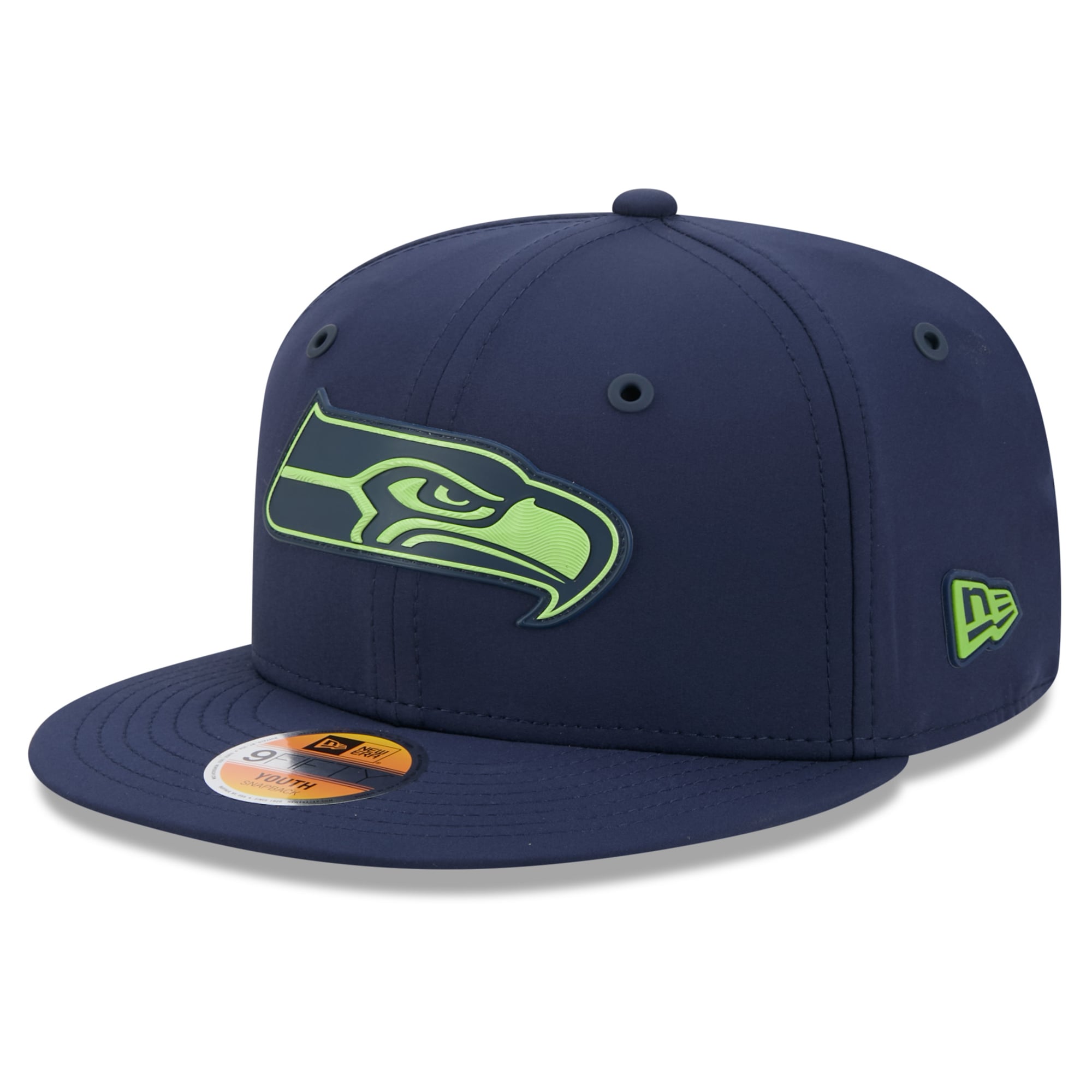 Casquette snapback New Era College Navy Seattle Seahawks 2026 Sideline 9FIFTY pour jeunes