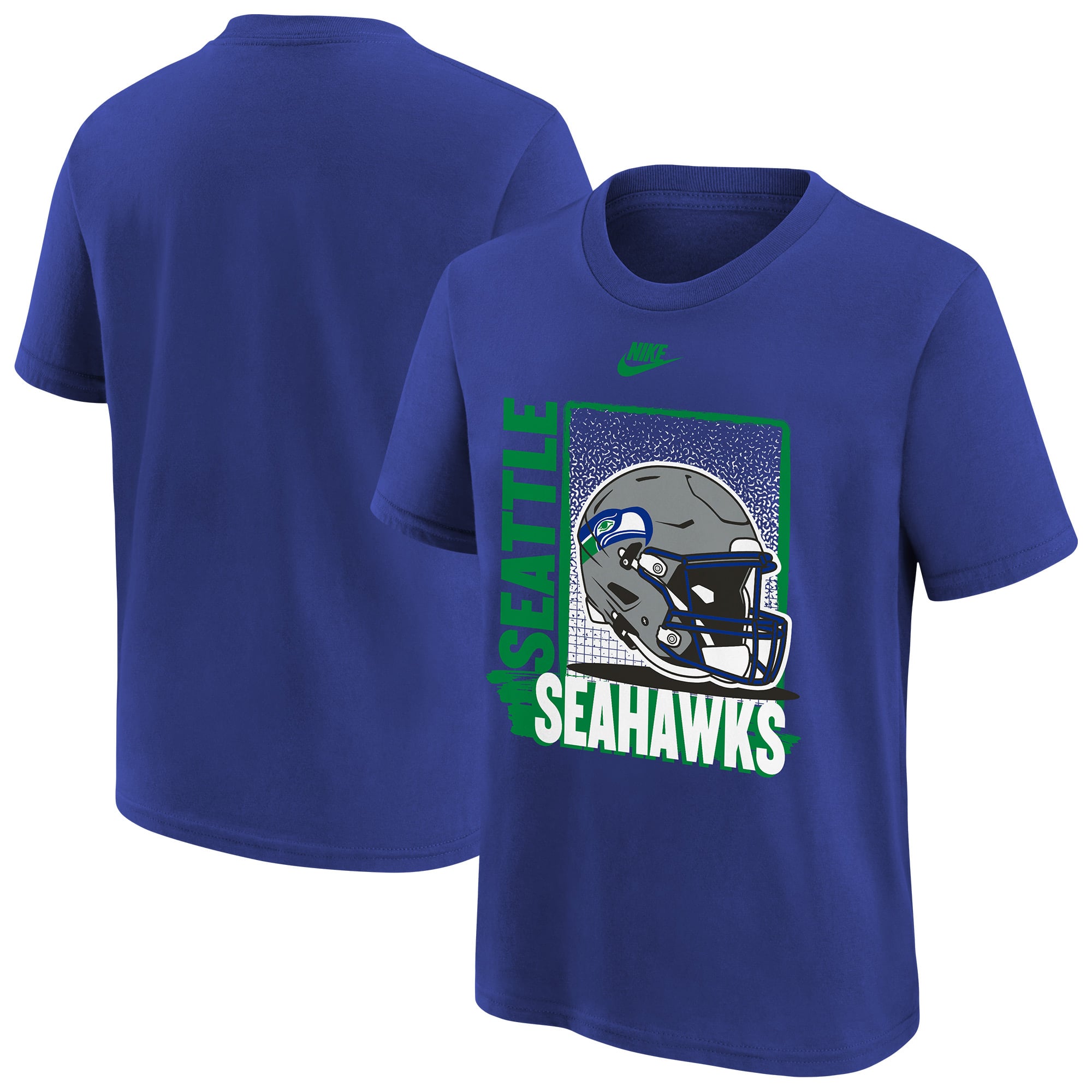 Youth Nike  Royal Seattle Seahawks Vintage Helmet T-Shirt