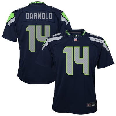 Maillot de match Nike pour jeunes des Seahawks de Seattle (Sam Darnold) - Bleu marine universitaire