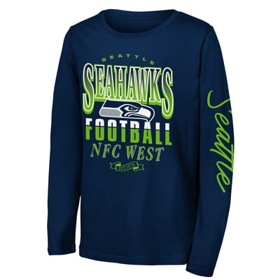 Seattle Seahawks Outerstuff Youth Real Ones Long Sleeve T-Shirt - College Navy