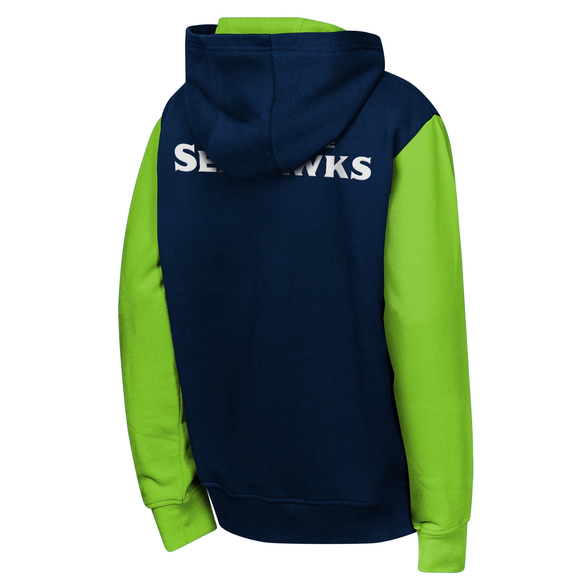 Sweat à capuche zippé Youth Outerstuff College Navy Seattle Seahawks Stadium Colorblock