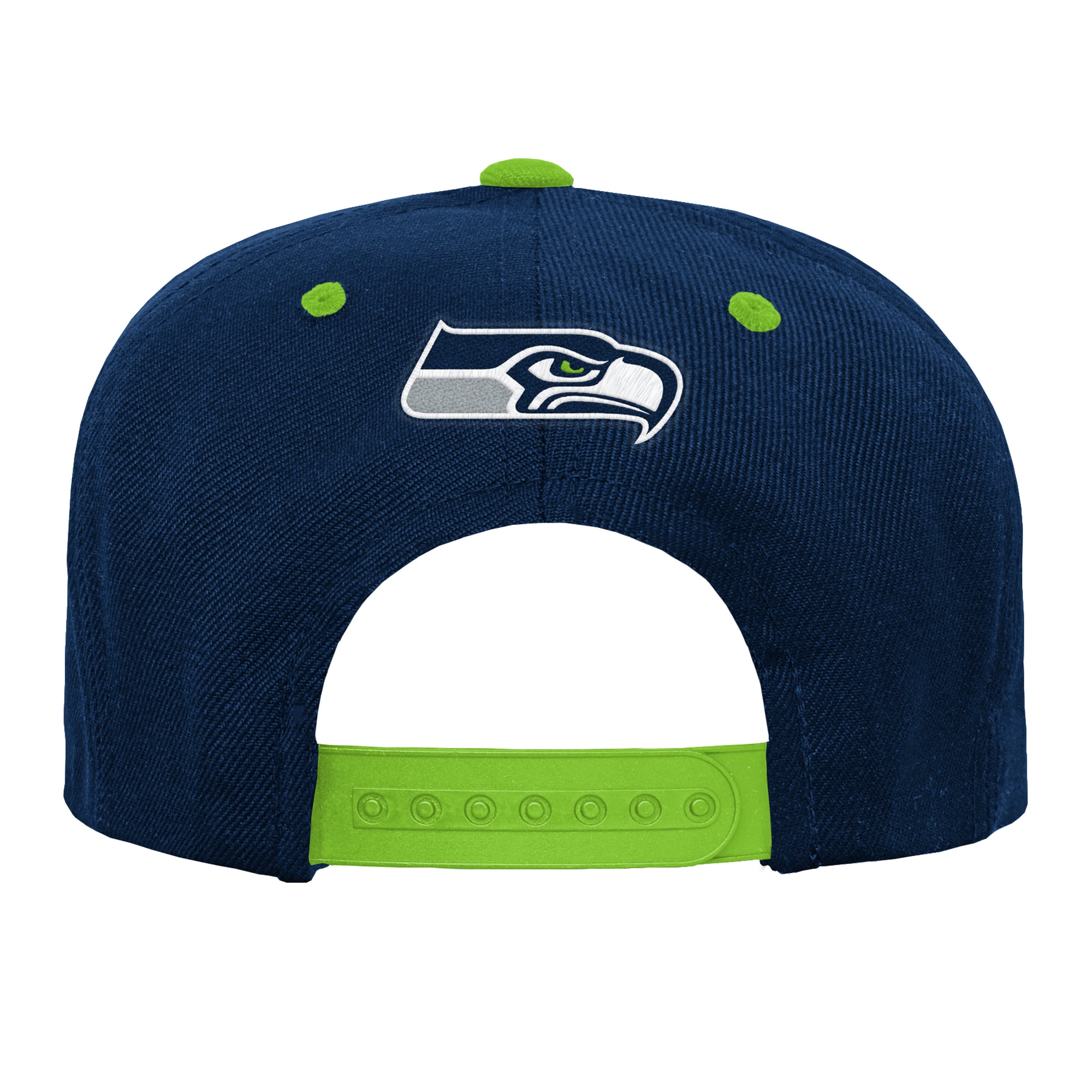 Casquette snapback Youth Outerstuff College bleu marine/vert fluo Seattle Seahawks