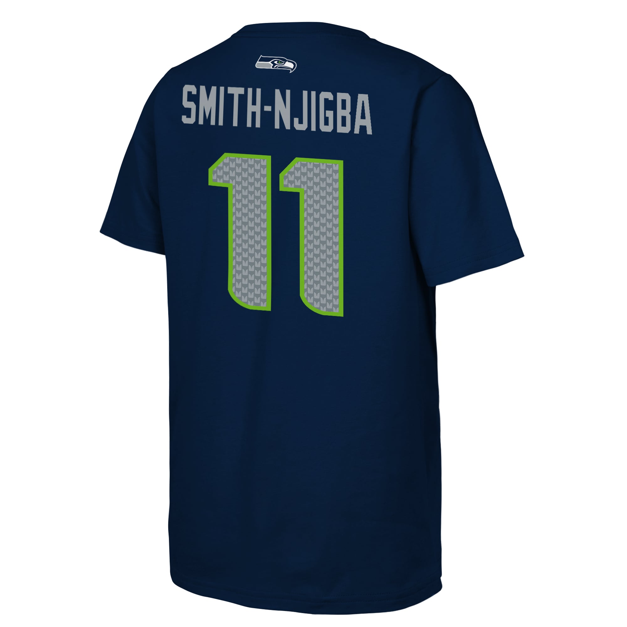 T-shirt Youth Outerstuff Jaxon Smith-Njigba College Navy Seattle Seahawks avec nom et numéro