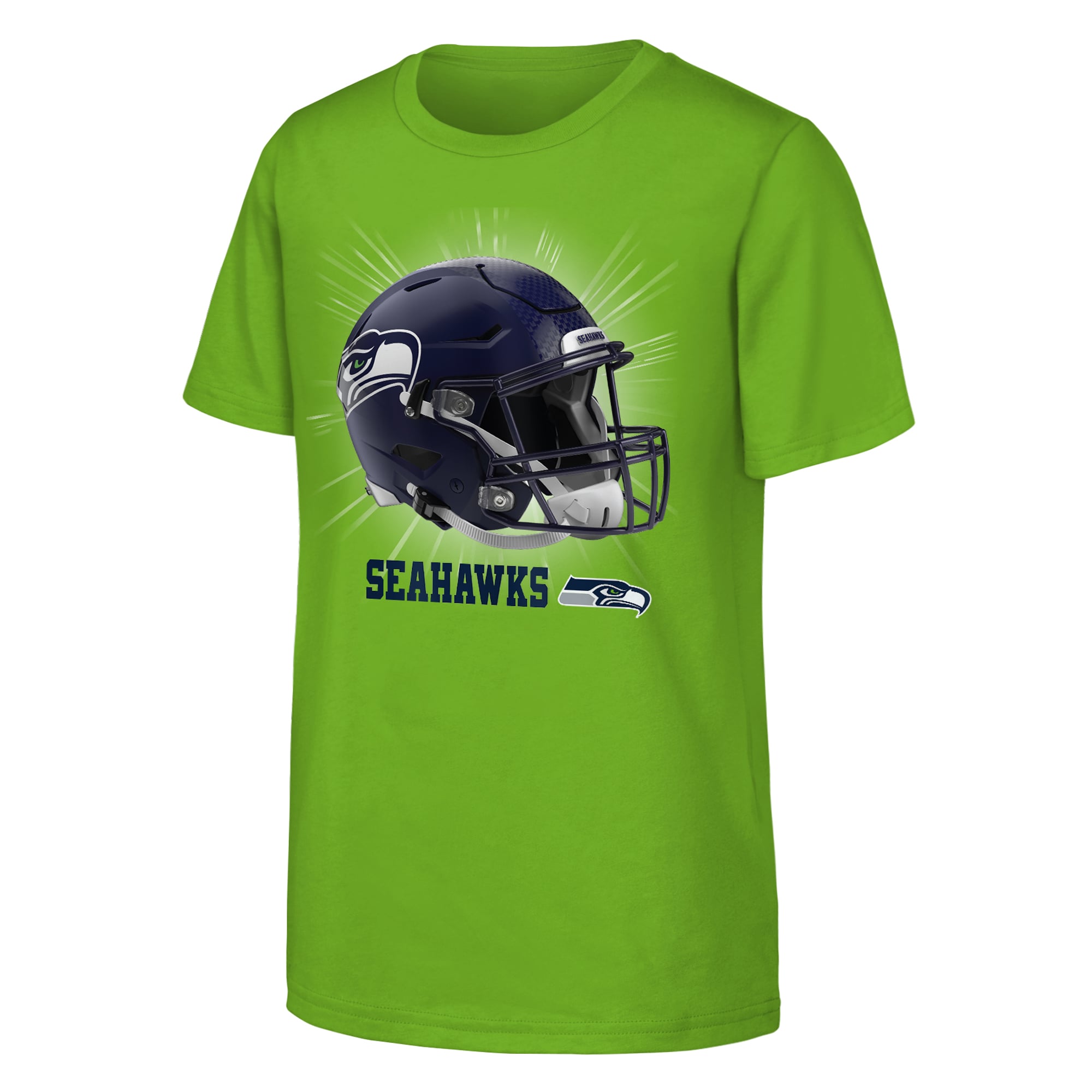 T-shirt Youth Outerstuff vert fluo Seattle Seahawks « Mentalité de gagnant »