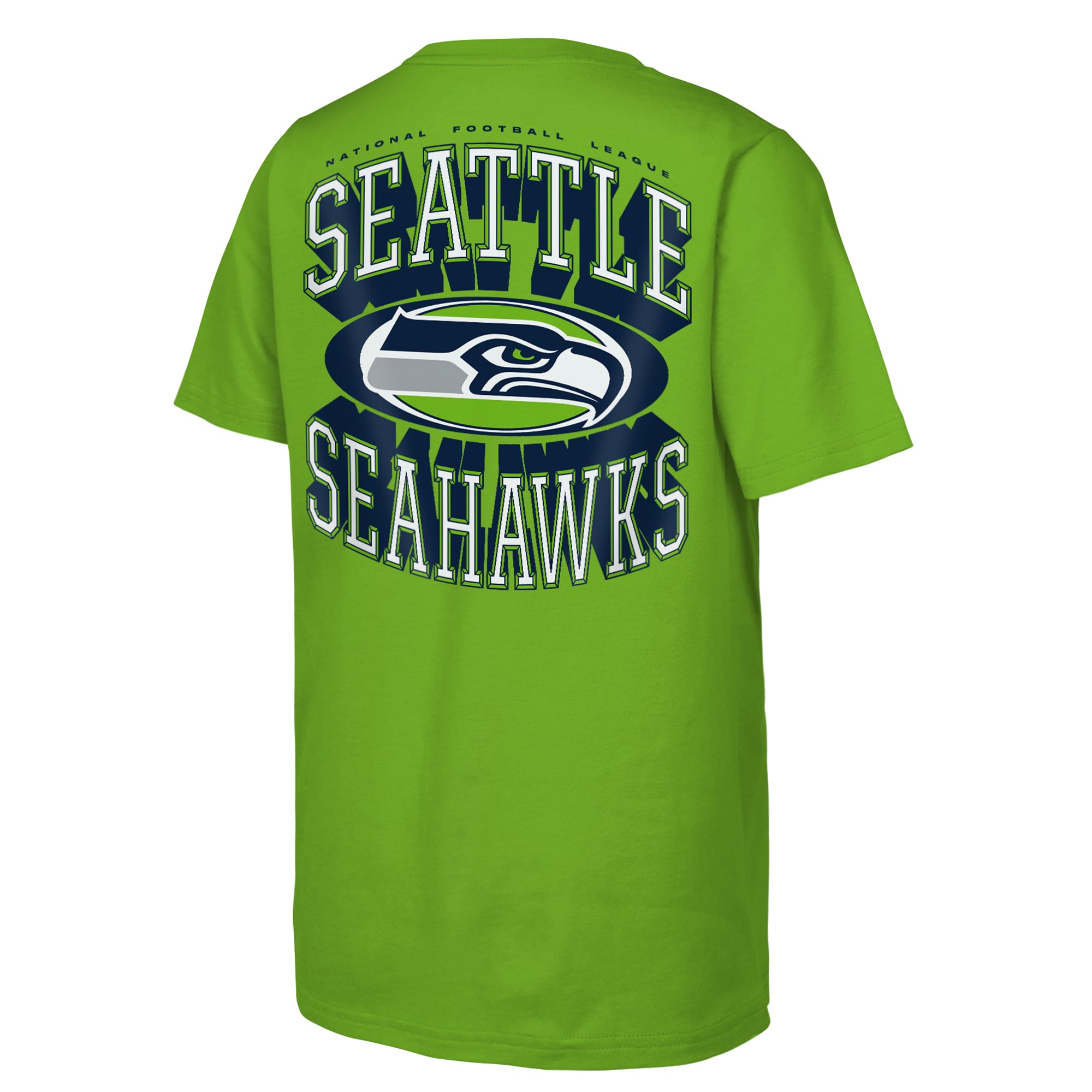 T-shirt Youth Outerstuff vert fluo Seattle Seahawks « Mentalité de gagnant »