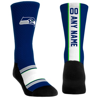  Seattle Seahawks Rock Em Youth Custom Jersey Crew Socks - Navy