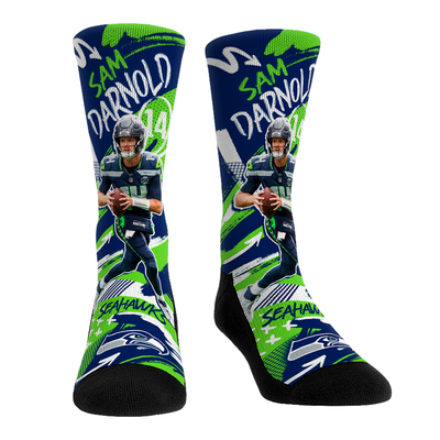 Sam Darnold Seattle Seahawks Rock Em Youth Playmaker Crew Socks - College Navy