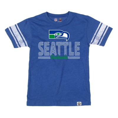 Seattle Seahawks Wes & Willy Youth Football Jersey T-Shirt - Royal