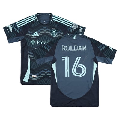 Alex Roldan Seattle Sounders FC Autographed Fanatics Authentic Match-Used #16 Blue Jersey from the 2025 MLS Season - Size M