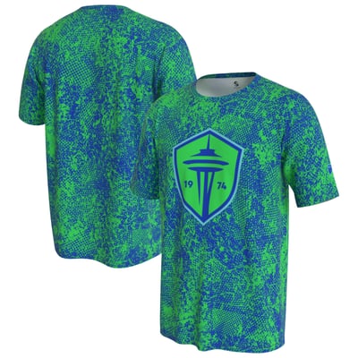 Seattle Sounders FC ProSphere Youth Cagelock T-Shirt - Rave Green/Blue