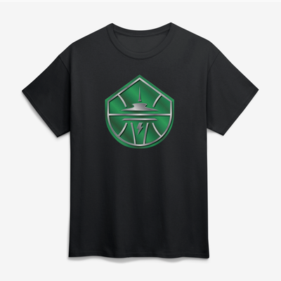 Seattle Storm Big & Tall Metallic Mascot T-Shirt - Black