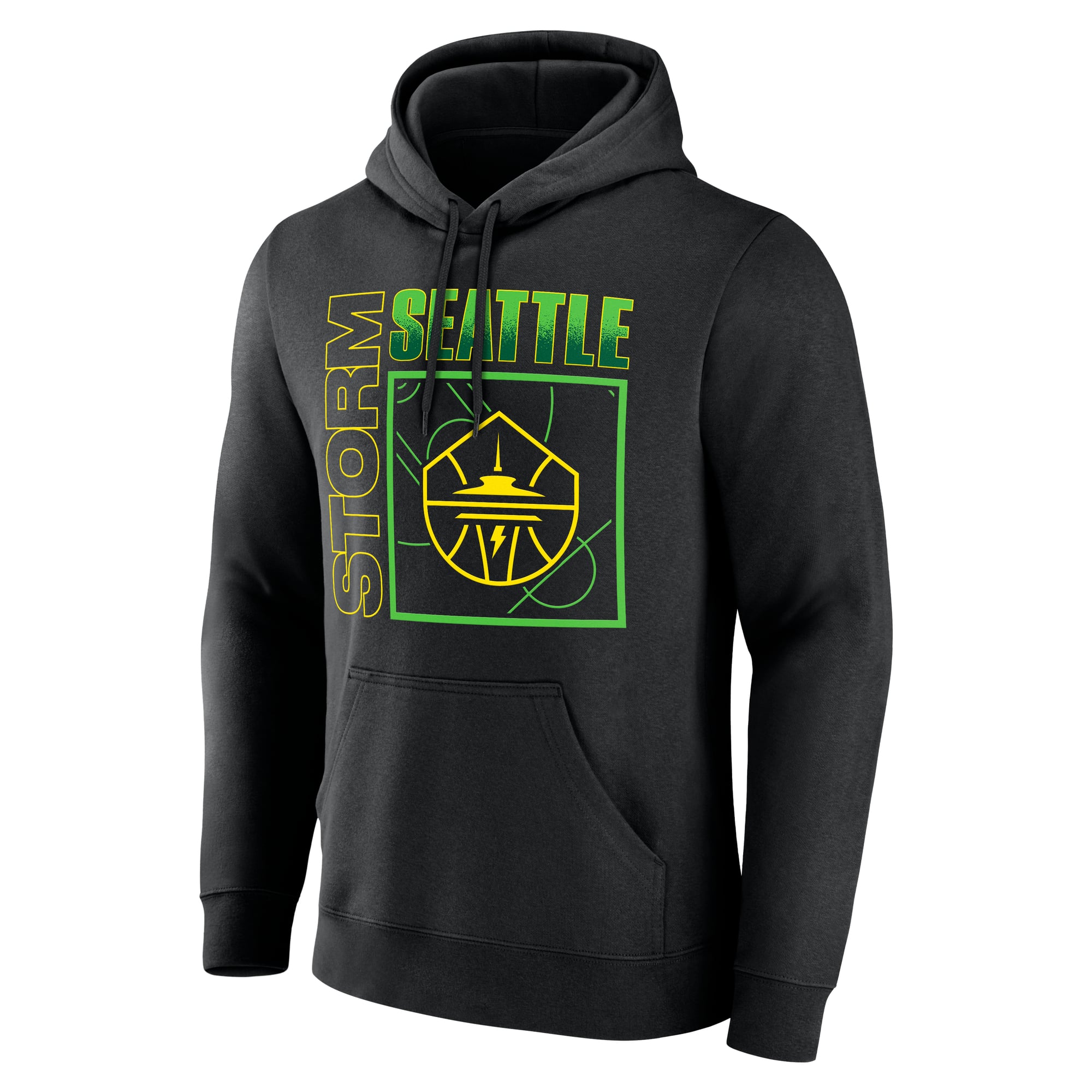 Men's Black Seattle Storm Home Court Pop Personalized Name & Number Hoodie