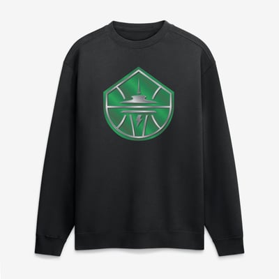 Seattle Storm  Metallic Mascot Sweatshirt - Black