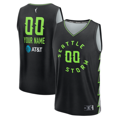 Seattle Storm Fanatics Fast Break Custom Jersey - Rebel Edition - Black