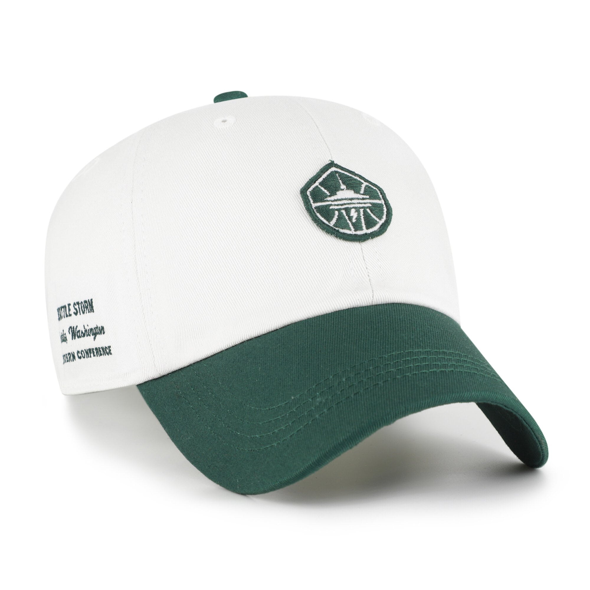 Unisex '47 White/Green Seattle Storm Contemporary Two-Tone Clean Up Adjustable Hat