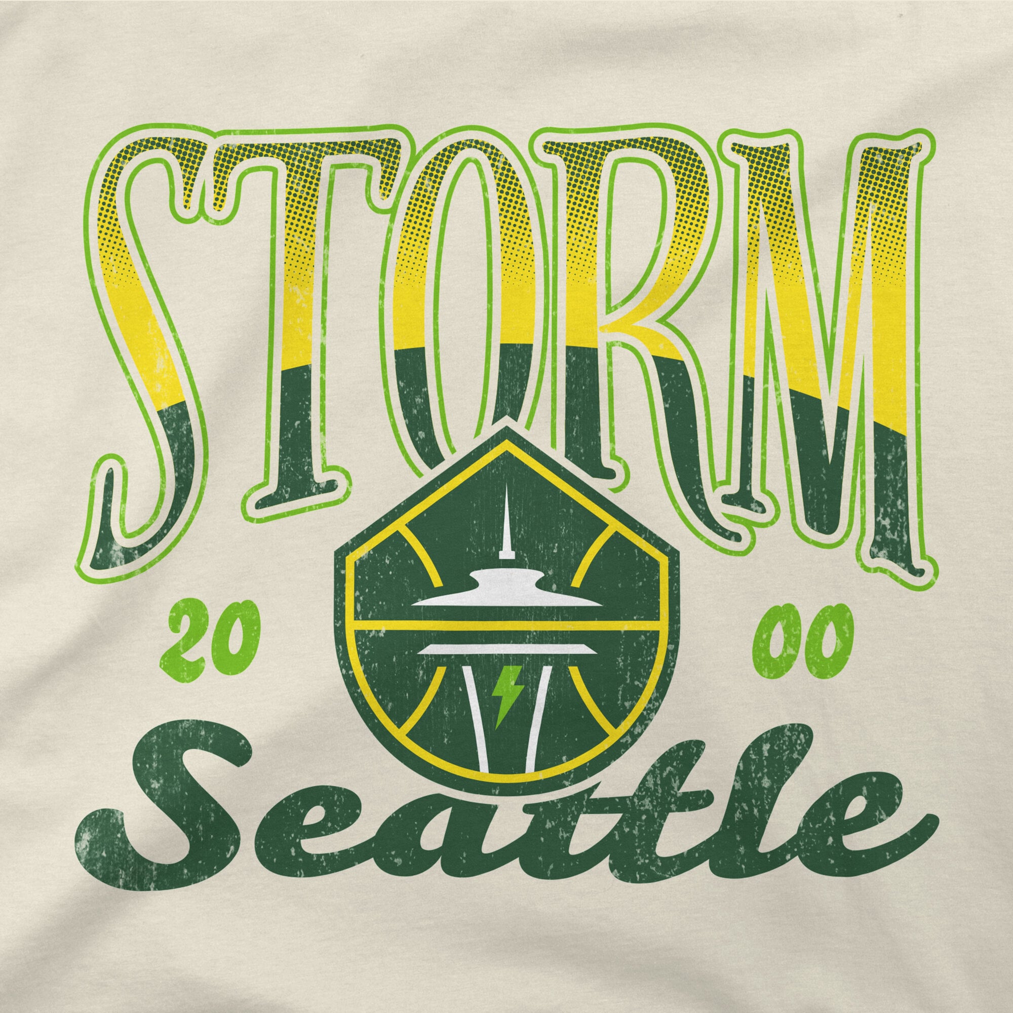 Unisex Stadium Essentials Natural Seattle Storm Sky High T-Shirt