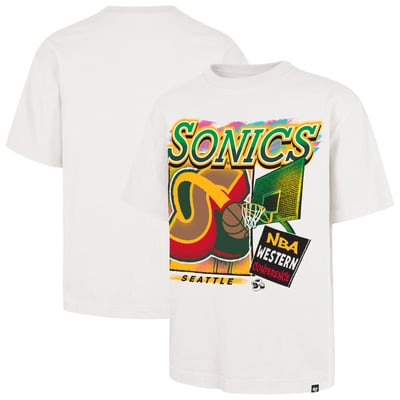  Seattle SuperSonics '47 City Paint Reed Foundation T-Shirt - Cream