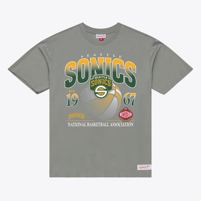  Seattle SuperSonics Mitchell & NessCore Graphic T-Shirt - Gray