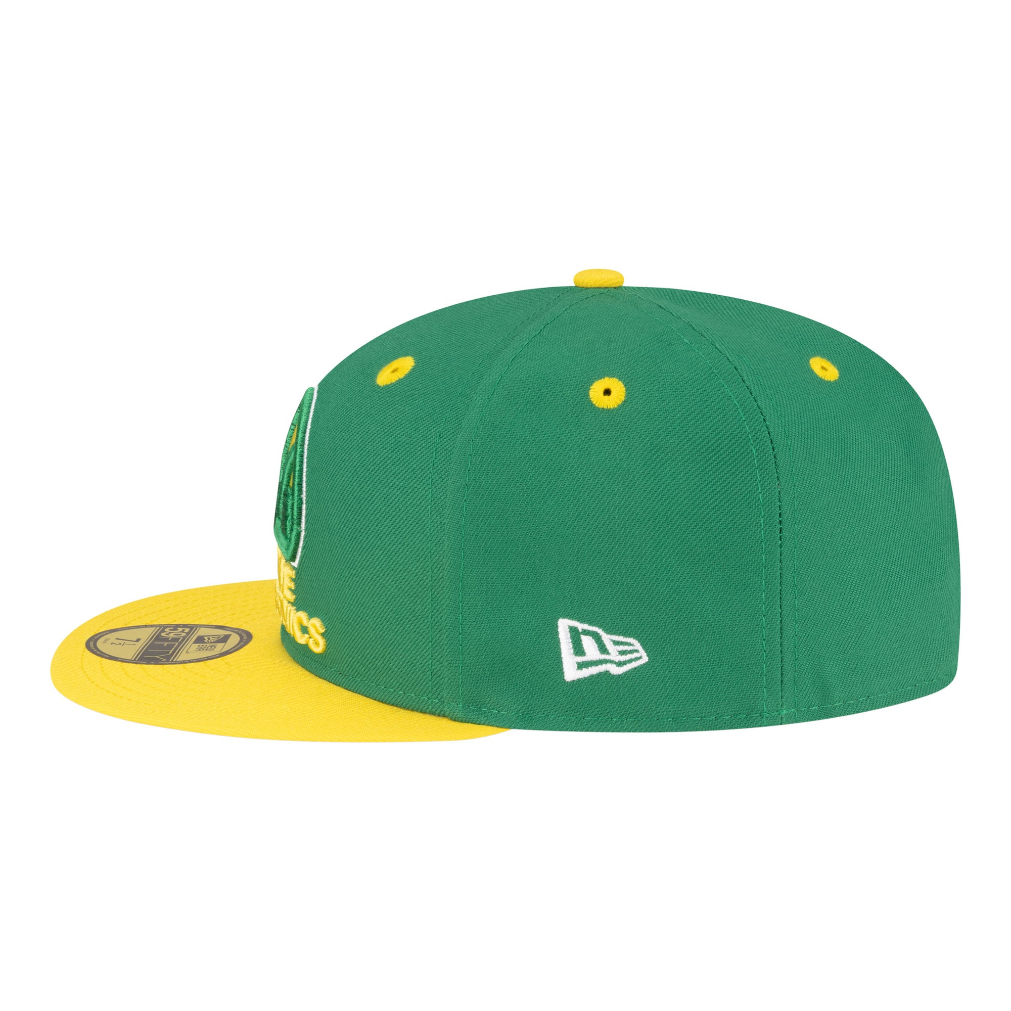 Men's New Era  Green/Gold Seattle SuperSonics 80s Throwback Hardwood Classics 59FIFTY Fitted Hat