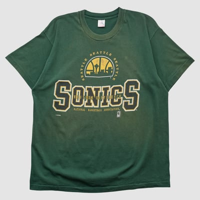 Seattle SuperSonics Fruit of the Loom 90s T-shirt - Green - L by Fanatics Real Vintage