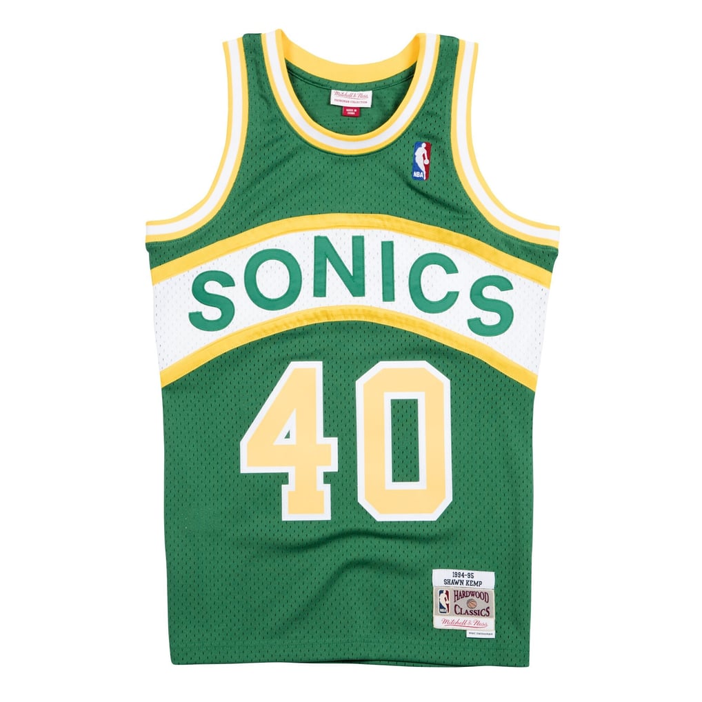 Seattle Supersonics Shawn Kemp Hardwood Classics Road Swingman