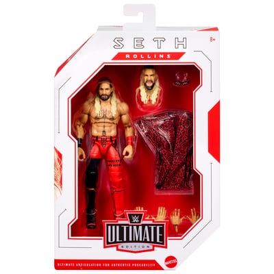 Mattel WWE Seth Rollins Top Picks Elite Collection Figurine articulée et détails réalistes, accessoires interchangeables, 15,2 cm