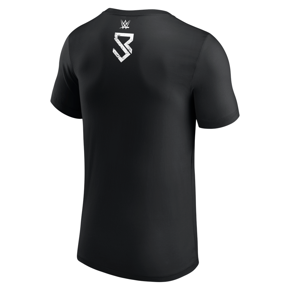 Men's Black Seth Rollins Flames T-Shirt