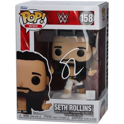 Seth Rollins WWE Autographed Fanatics Authentic #158 Funko Pop! Figurine  
