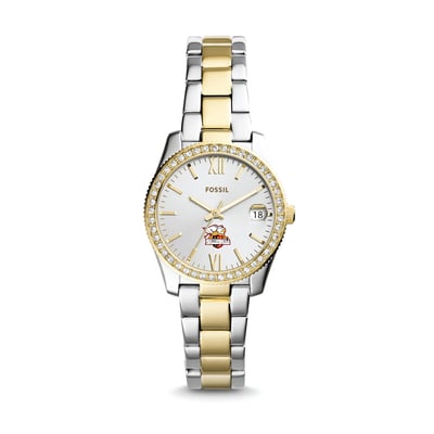 Seton Hill Griffins Fossil Women's Scarlette Mini Two-Tone Stainless Steel Watch - Silver