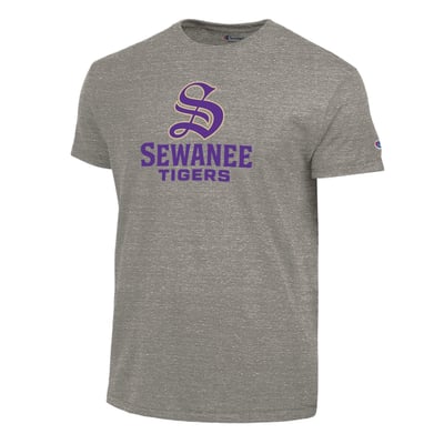 Sewanee Tigers Champion Stacked Ultimate Tri-Blend T-Shirt - Gray