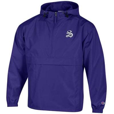 Sewanee Tigers Champion Packable Half-Zip Hooded Jacket - Purple

