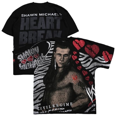 T-shirt Shawn Michaels Civil Regime x WWE HBK Kickin It - Noir