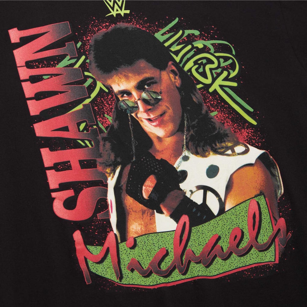 Shawn Michaels Mitchell & Ness WWE Legends T-Shirt - Noir