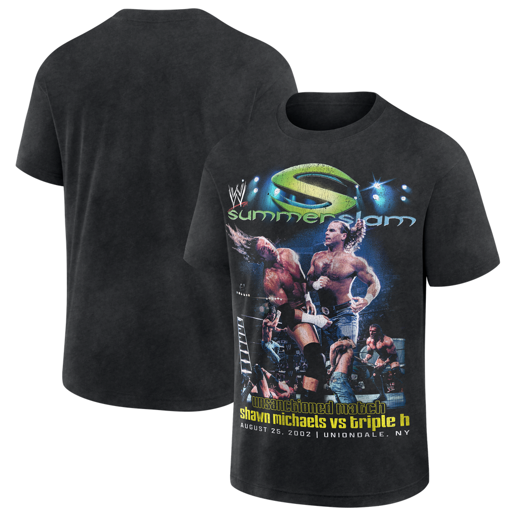 T-shirt noir Shawn Michaels contre Triple H, WWE SummerSlam 2002