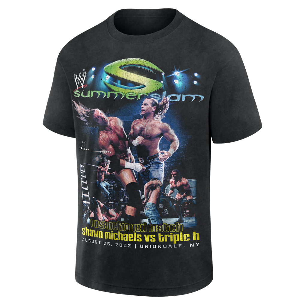 T-shirt noir Shawn Michaels contre Triple H, WWE SummerSlam 2002