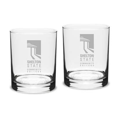 Shelton State Buccaneers 14oz. 2-Piece Classic Double Old-Fashioned Glass Set