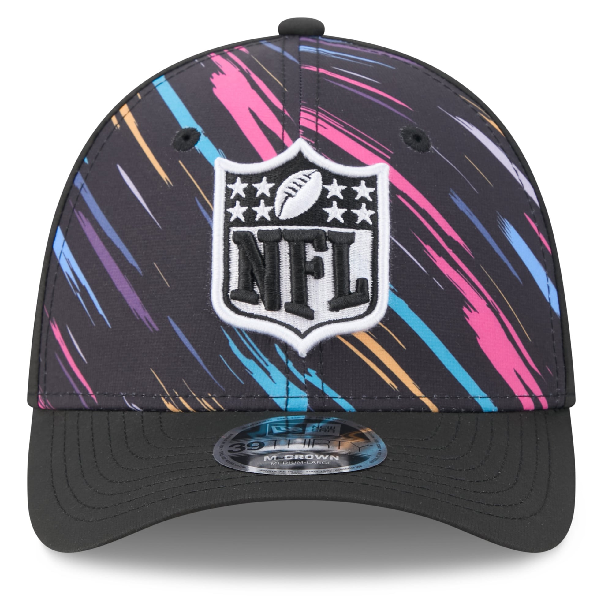 Men's New Era Black 2026 NFL Crucial Catch 39THIRTY M-Crown Stretch Hat