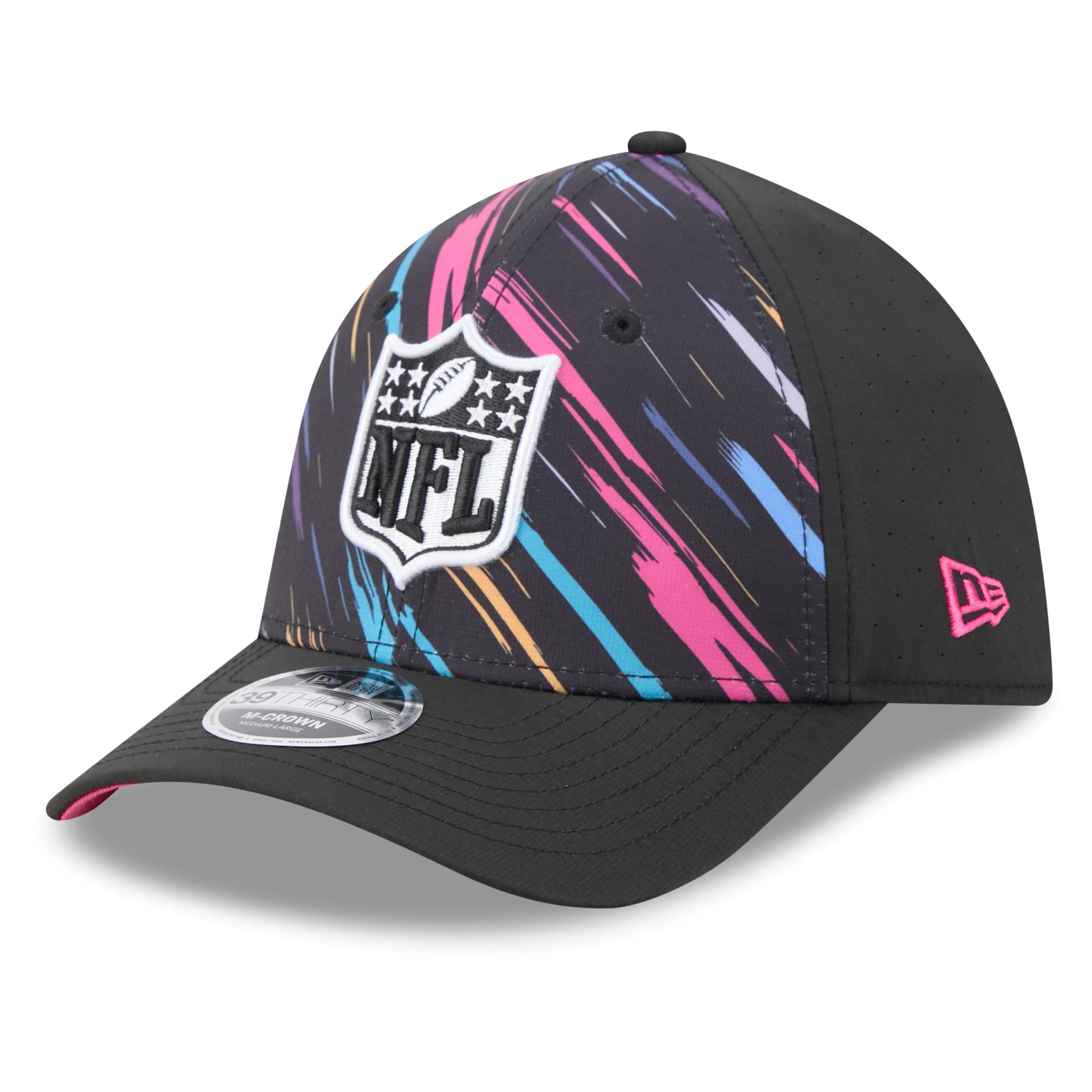 Men's New Era Black 2026 NFL Crucial Catch 39THIRTY M-Crown Stretch Hat