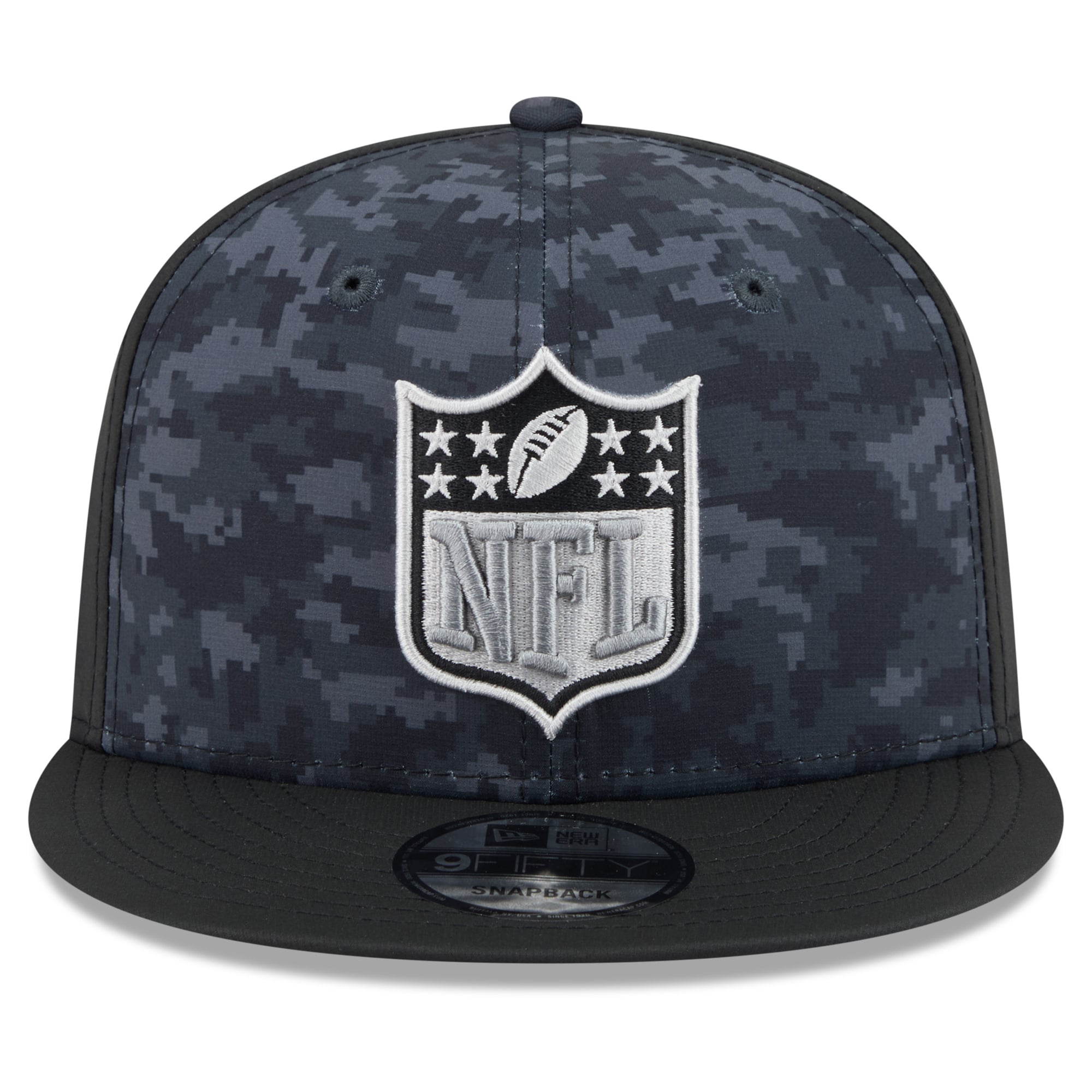 Casquette snapback New Era 9FIFTY noire pour homme, édition spéciale NFL 2026 Salute To Service