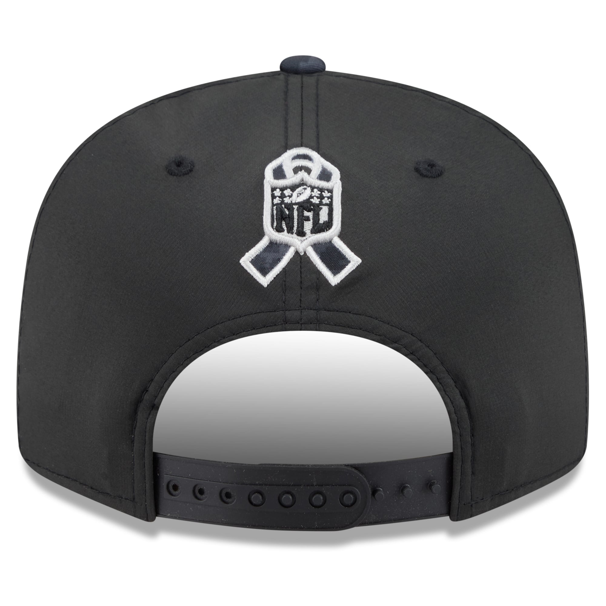 Casquette snapback New Era 9FIFTY noire pour homme, édition spéciale NFL 2026 Salute To Service