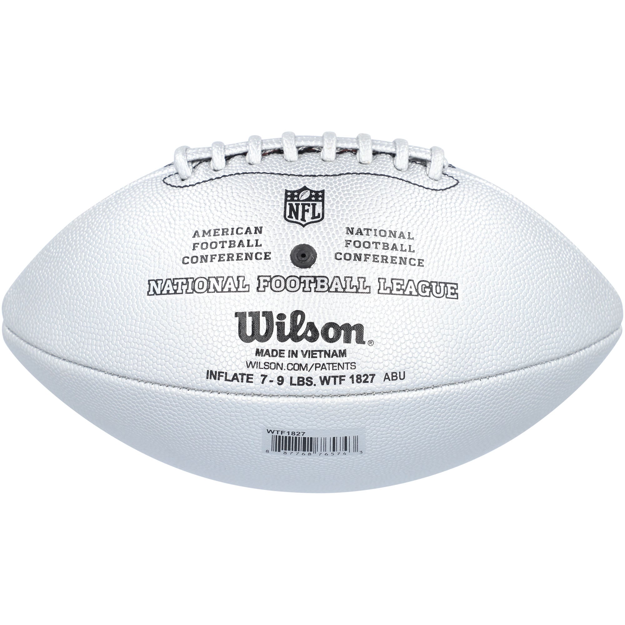 Wilson NFL The Duke Metallic Edition Silver Football