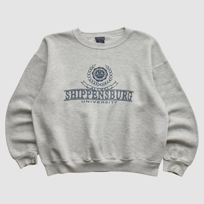 Shippensburg Raiders Jansport 90s Pullover Sweatshirt - Heather Gray - L by Fanatics Real Vintage